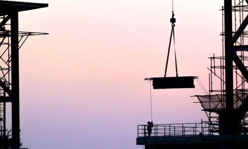 Building Construction crane ready to be financed above five million dollars in business loan.